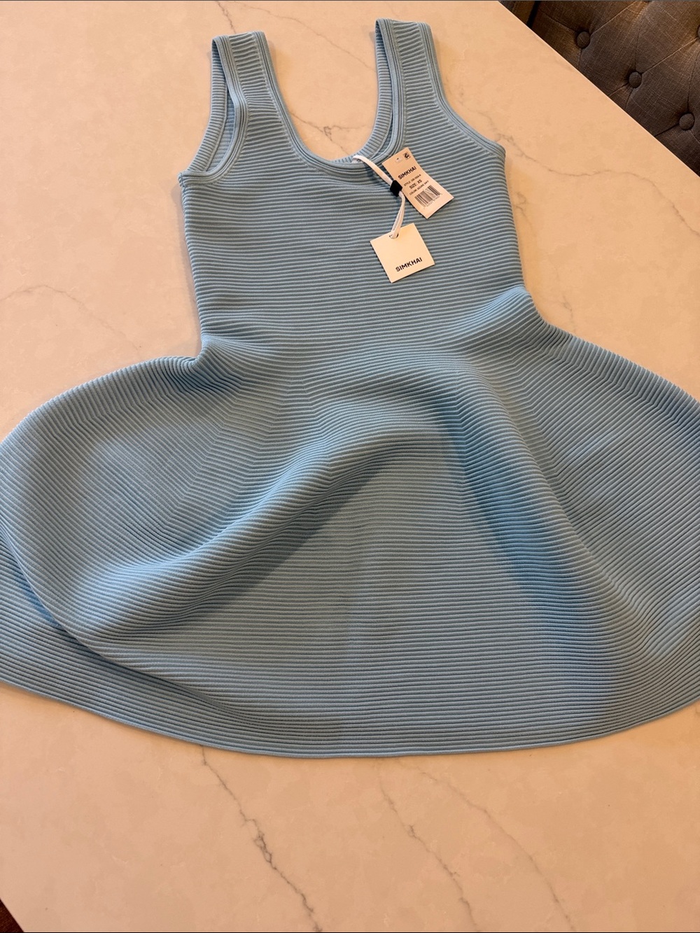 Simkhai Larina Flared Minidress - Blue